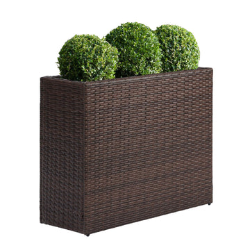 Large Rectangular Planter for Outdoor Rattan Block Box 32x11x24''