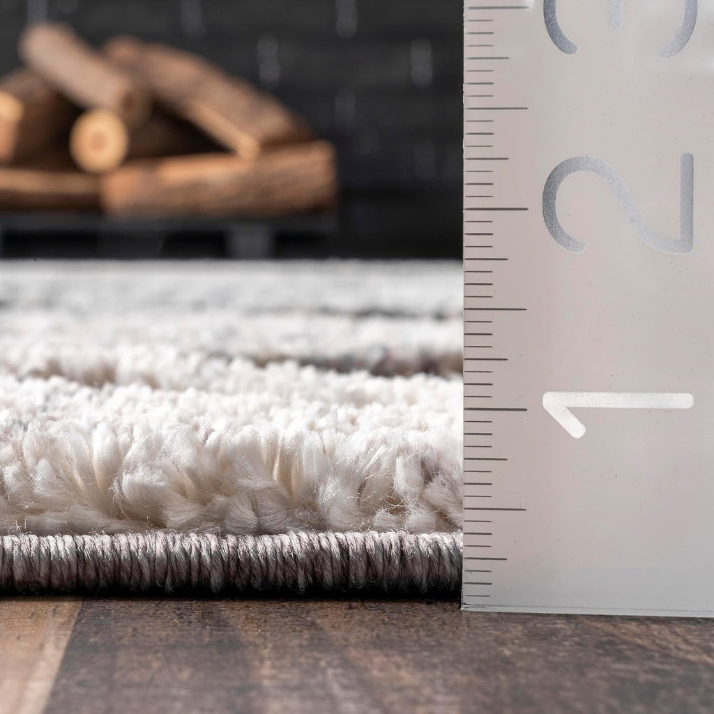 Ansley Grey Trellis Power Loomed Area Rug