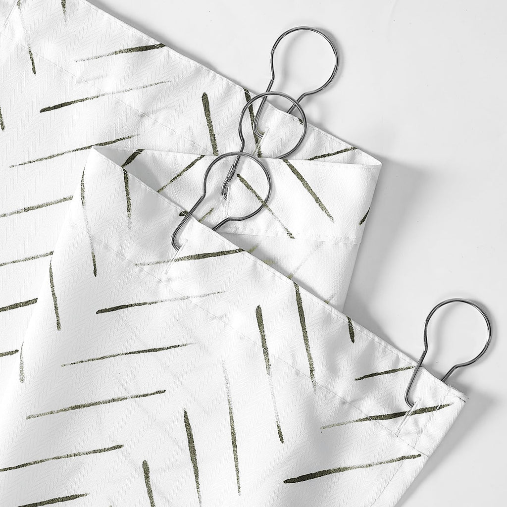 Small Stall Black and White Shower Curtain 36x72 Inches Inky Herringbone Chevron Zig Zag Waterproof Fabric Modern