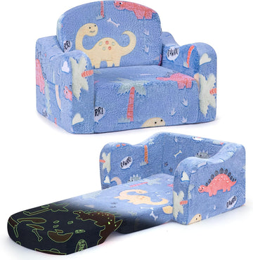 Thick Comfy Kids Chair and Couch,Foldable Plush Sofa with Pocket