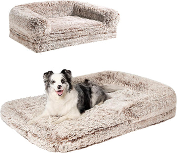 Foldable XXL Dog Bed for Large Sized Dog - 54x38x7.5, Faded Brown