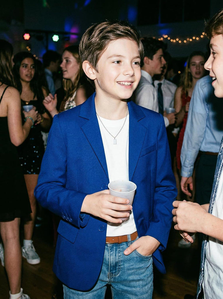 Boys' Blazer Suit Jacket Formal Sport Coats Solid Color Tuxedo Blazers