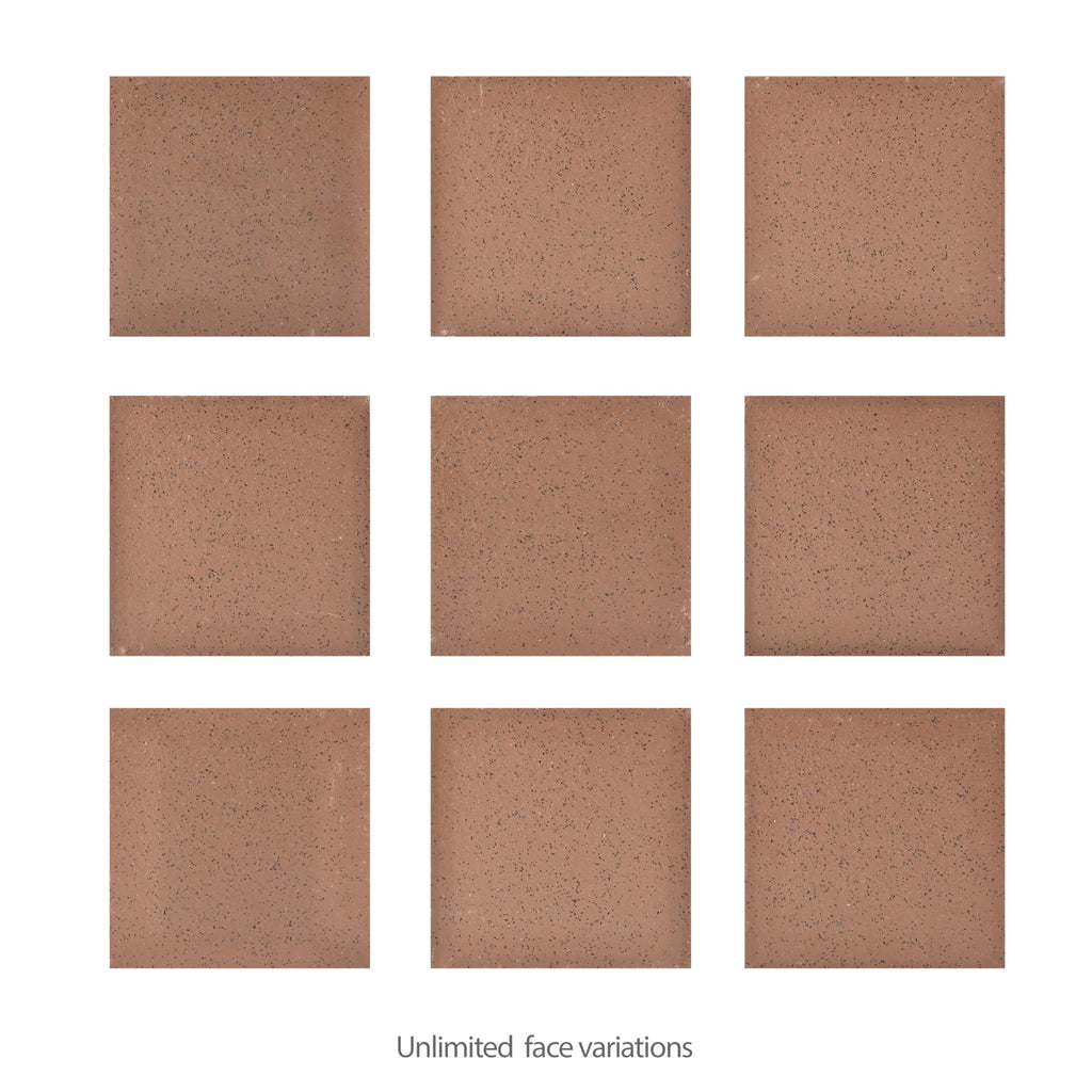 Lincoln Quarry Abrasive Mayflower Red 7-5/8" x 7-5/8" Floor and Wall Tile