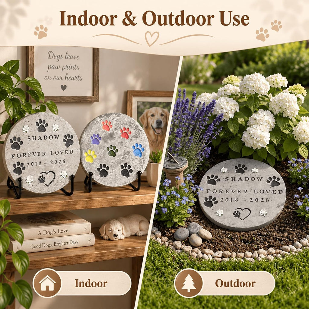 DIY Pet Memorial Stone Mold Dog Memorial Gift for Loss of Dog Sympathy Gift