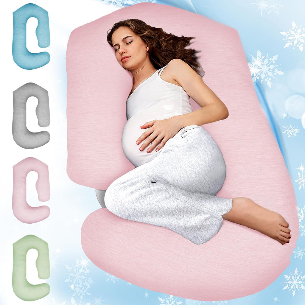 Pregnancy Pillows for Sleeping - 57-Inch Maternity Pillow for Pregnant Women with Removable Washable Cover - Support