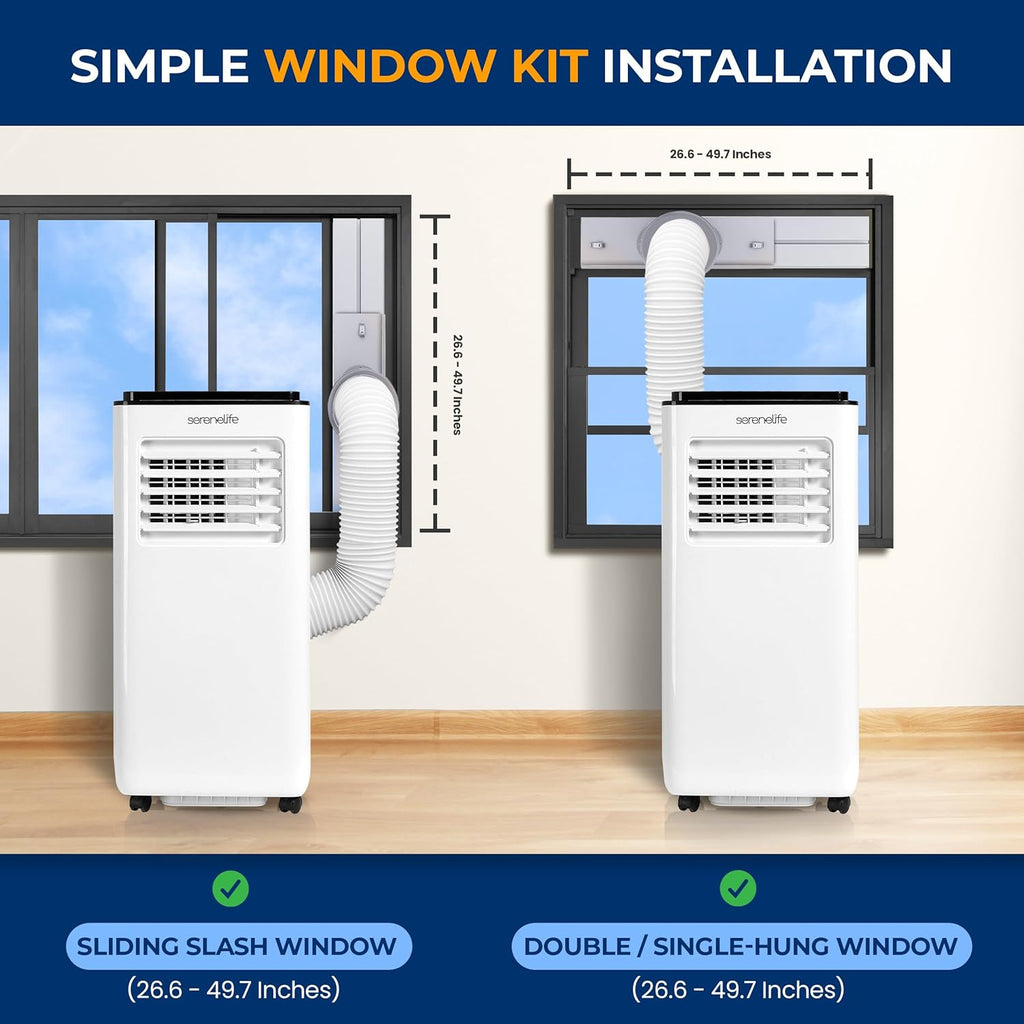 8000 BTU Portable Air Conditioner with Heating Functionality, 4-in