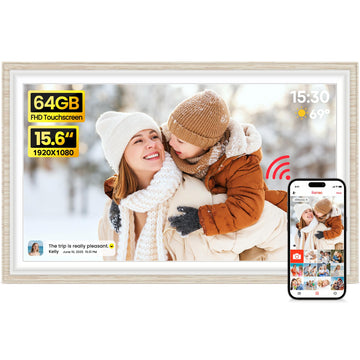 64GB Frameo 15.6" Digital Picture Frame Large WiFi Electronic Photo Frames