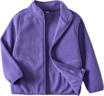 Toddler Boys Girls Fleece Jacket Lightweight Fall Spring 2-12 Years