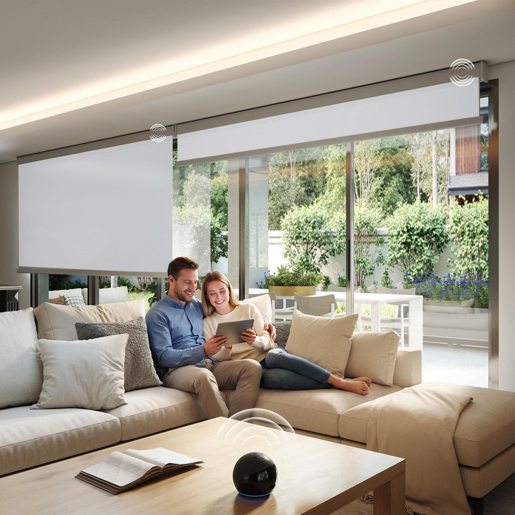 Motorized Blinds with Remote, Automatic Blinds for Indoor Windows