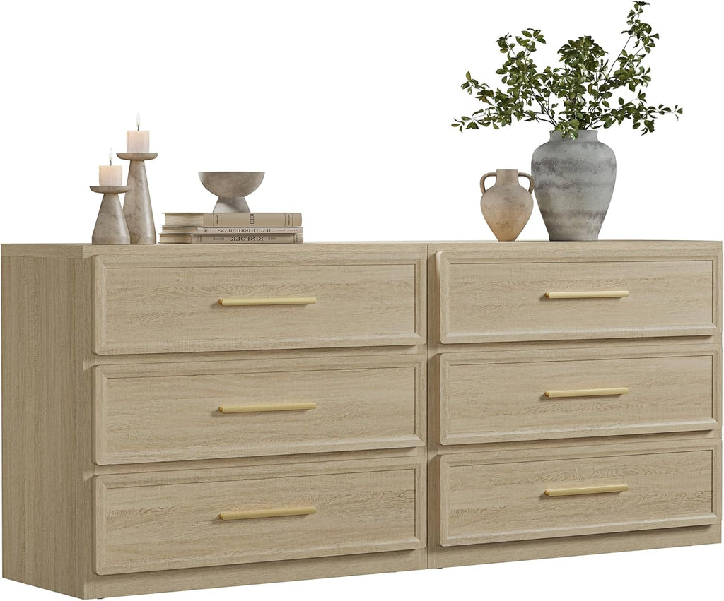 Night Stand Set 2 Oversized Extra Large Nightstands Set of 2 Tall Bedside Side Table with 3 Drawers Storage Modern