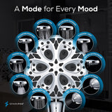 10-Mode Handheld Shower Head with Filter - 5" High Pressure Filtered Shower Head with Touch-to-Clean Nozzles, Built-In Power Jet, Stainless Steel 6ft Hose & Bracket (Polished Chrome)