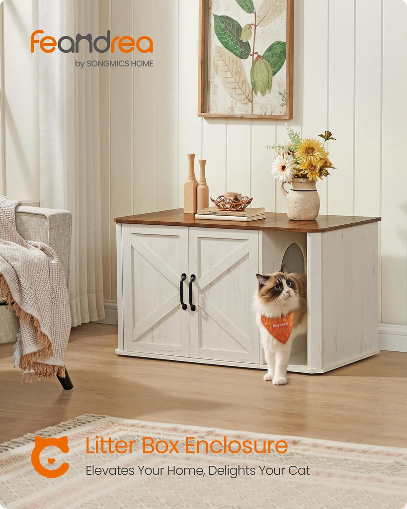 Litter Box Enclosure, Modern Cat Litter Box Furniture Hidden