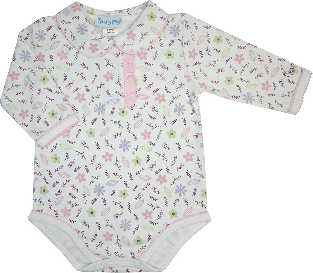 Me & My Baby Piece Baby Boy Set - Flowers Print - Pima Cotton - By Iky Store
