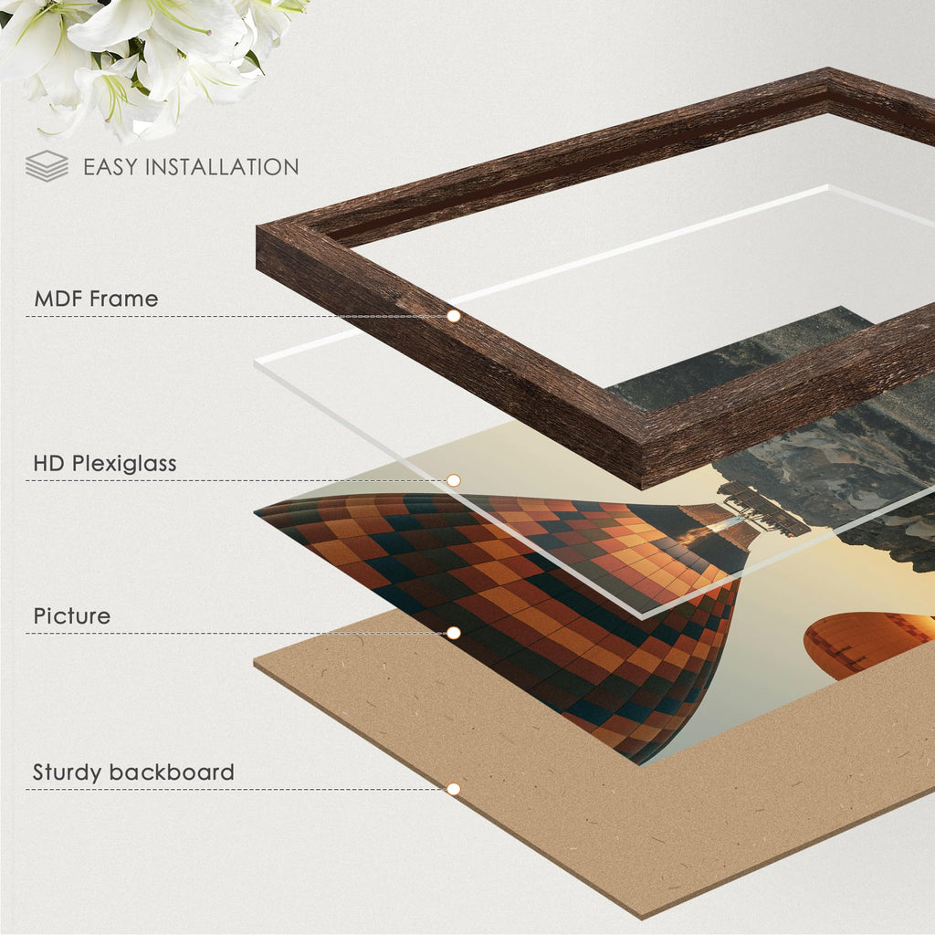24x36 Poster Frame Rustic Brown, for Wall Mounting, 1 Pack