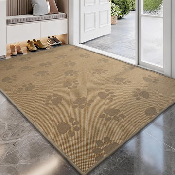 Front Door Mat Indoor Entrance Non Slip Entry Doormat Brown 36"x60"