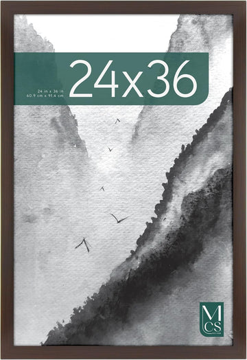 Museum Poster Frame, 24x36, Espresso Woodgrain | Museum Collection Poster Frame For Photos & Art Prints, 24x36 Inch