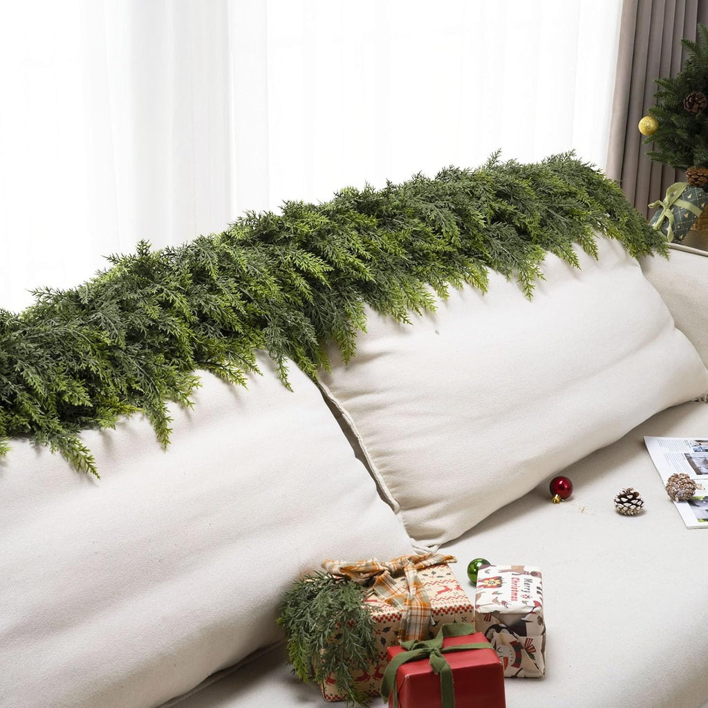 Real Touch Cedar Garland,Realistic Faux Pine Garlands