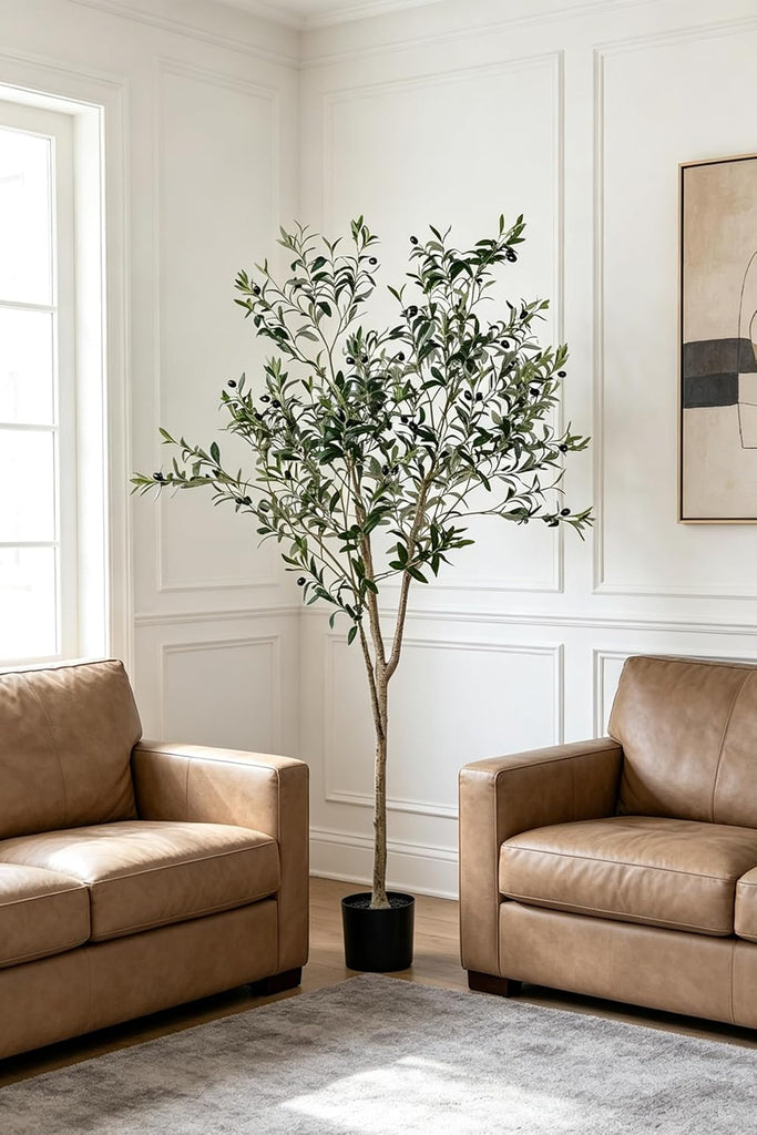 6FT Artificial Olive Tree Indoor Decor with Planter