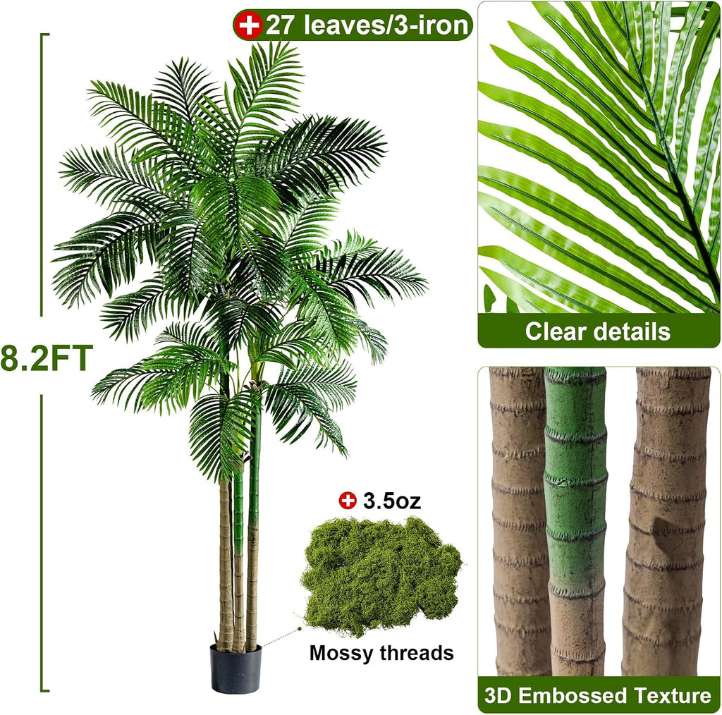 Big Artificial Palm Tree Tall Faux Tropical Trees Indoor Outdoor Realistic Floor Plants Large Fake Plant Living Room