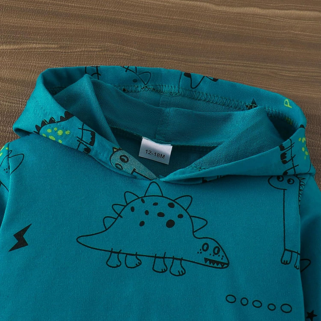 Toddler Boy Clothes Dinosaur Sweatshirt and Jeans Set Pants