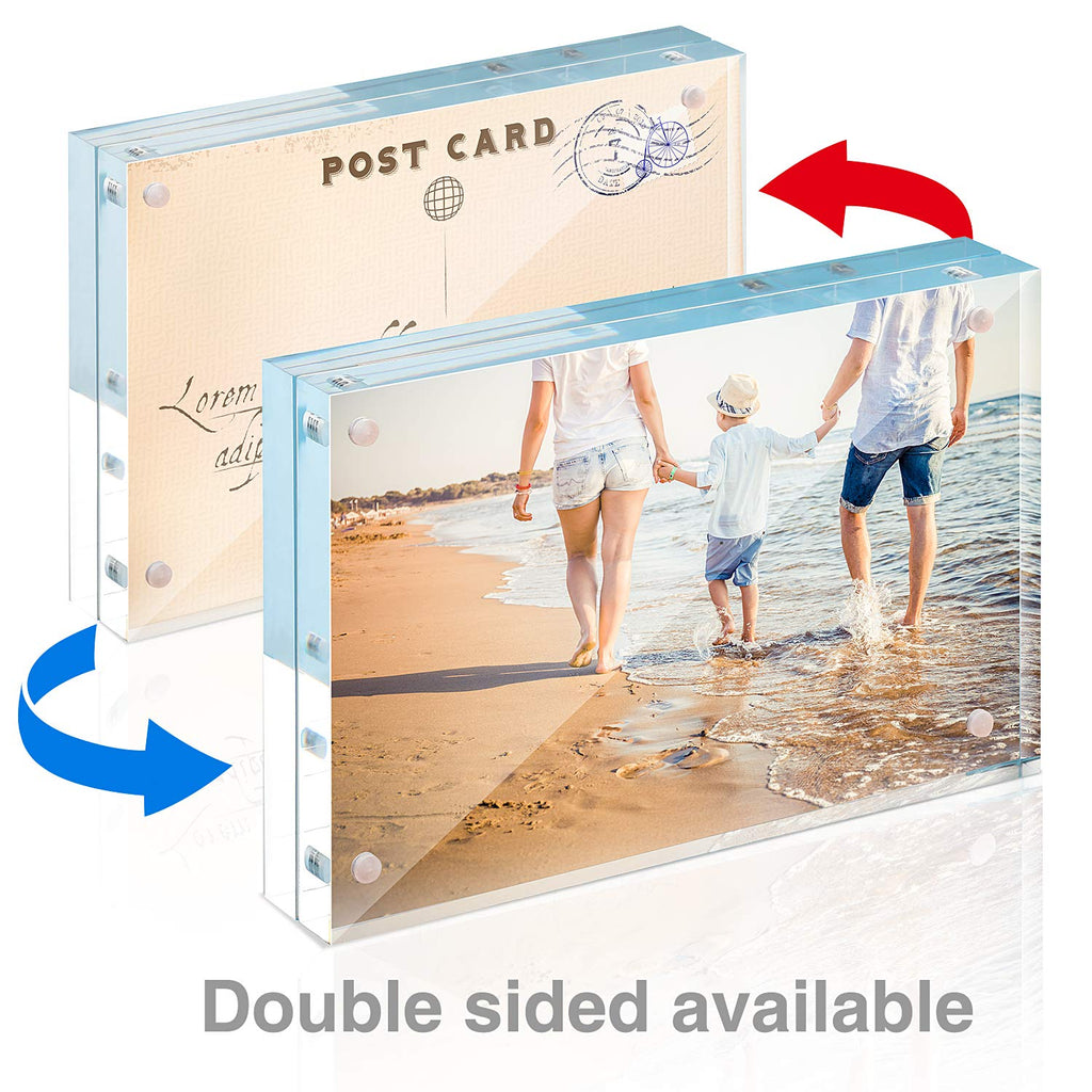 8x10 Acrylic Frame 1 Pack, 24MM Thicker Frameless Clear Picture Frames
