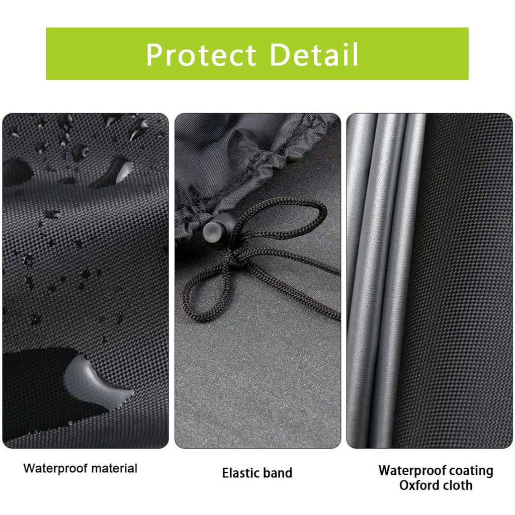 Waterproof Fire Pit Cover Rectangular 45"L x 23"W x 25"H Black