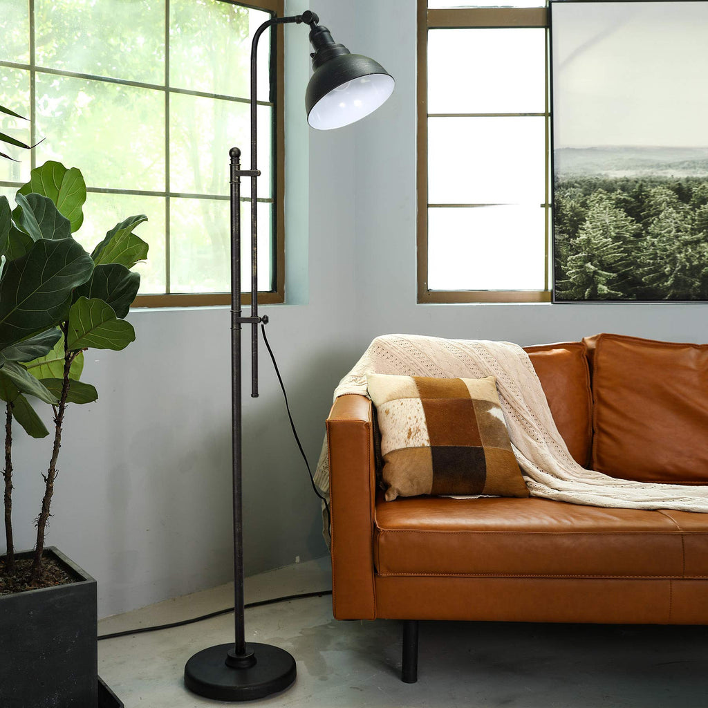 Industrial Floor Lamp 65", Adjustable Standing Lamp