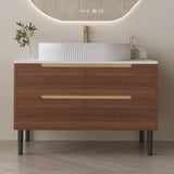 36" Bathroom Vanity with Sink & Countertop - Freestanding Modern Vanity Cabinet