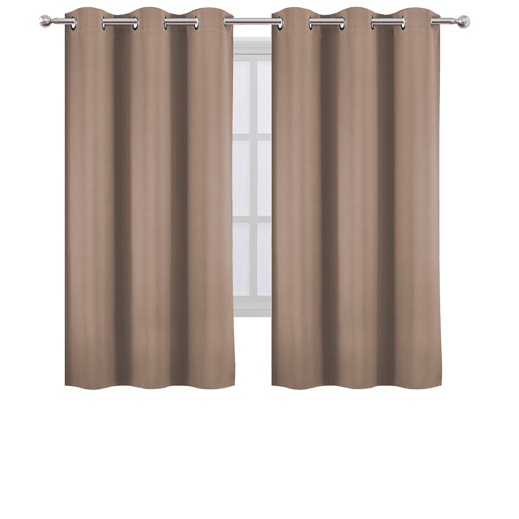 Cappuccino Thermal Blackout Curtains/38 x 63 Inch/Set of 2 Panels Room Darkening Curtains