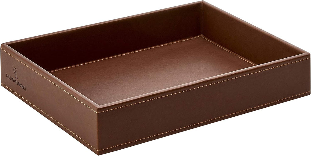 Valet Tray for Men - Nightstand Organizer EDC Tray for Wallet and Keys - Bedside Dresser Catch All Dump Key Bowl
