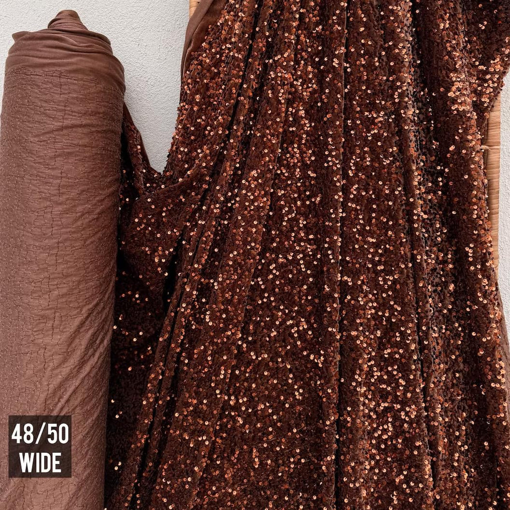 Velvet Sequins Stretch Fabric By The Yard Velvet Sequins 2 Way Stretch Fabric for Fashion, Crafts, Backdrops, 2 Yard