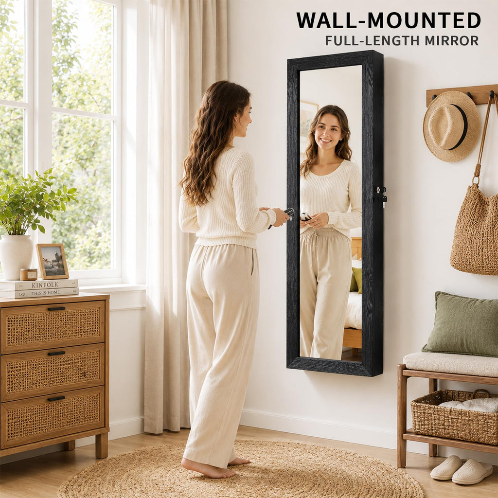 Over the Door Jewelry Organizer, Wall Mounted Jewelry Cabinet