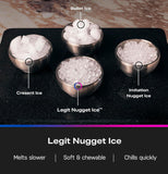 2.0 XL with 1 Gallon Tank, Chewable Crunchable Countertop Nugget Ice Maker, Scoop included, 38 lbs in 24 hours