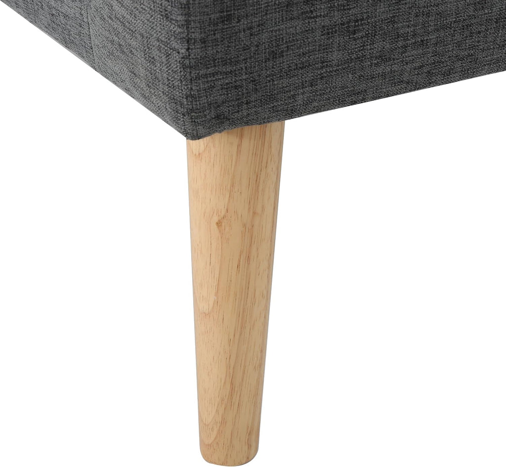 Bridie Mid-Century Modern Loveseat, Grey Fabric