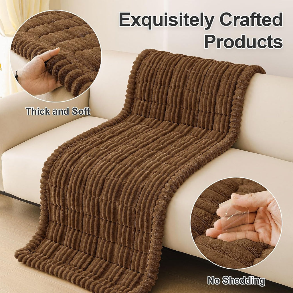 Couch Cover for Dogs, Washable Non Slip Plush Flannel Sofa Protector