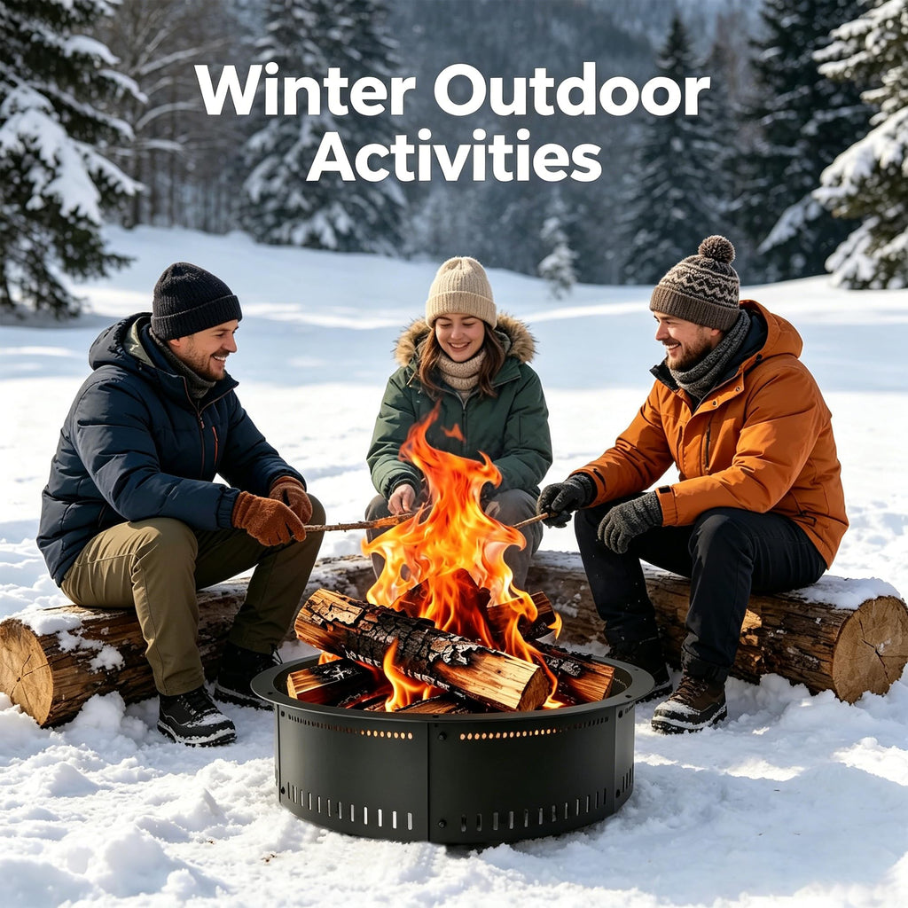 Fire Pit Ring, 48 Inch Smokeless Fire Ring Insert Liner
