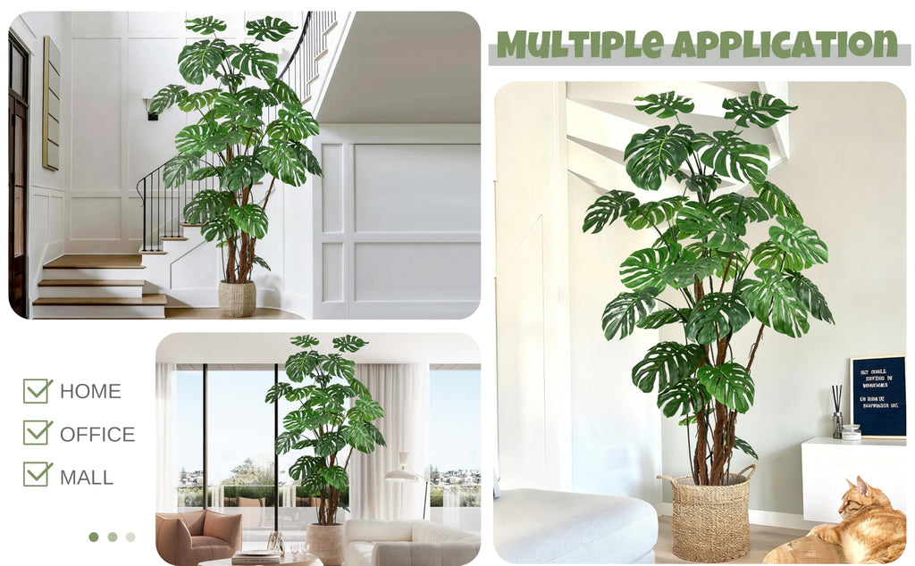 Artificial Monstera Deliciosa Tree 8FT with 27 Split Leaves