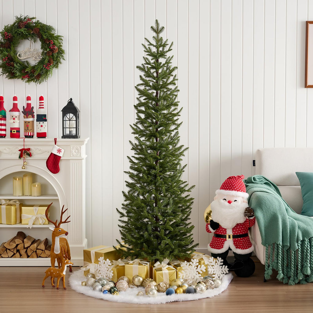 Pencil Slim Christmas Tree 6ft Artificial Xmas Tree, No Lights
