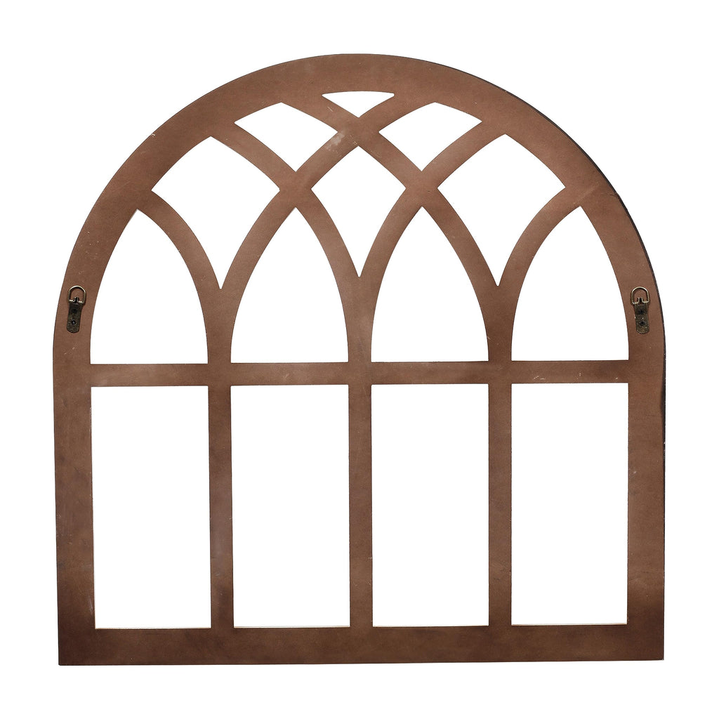 Farmhouse Large White Arched Window Frame Wall Decor 32 Inch Tall