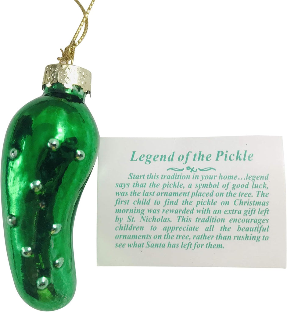 Christmas Pickle Ornament Original German Legend Blown Glass Tree Decor