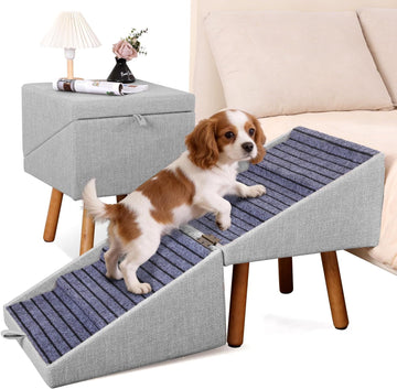 Dog Steps for Bed Pet Stairs for High Bed Converts to Nightstand
