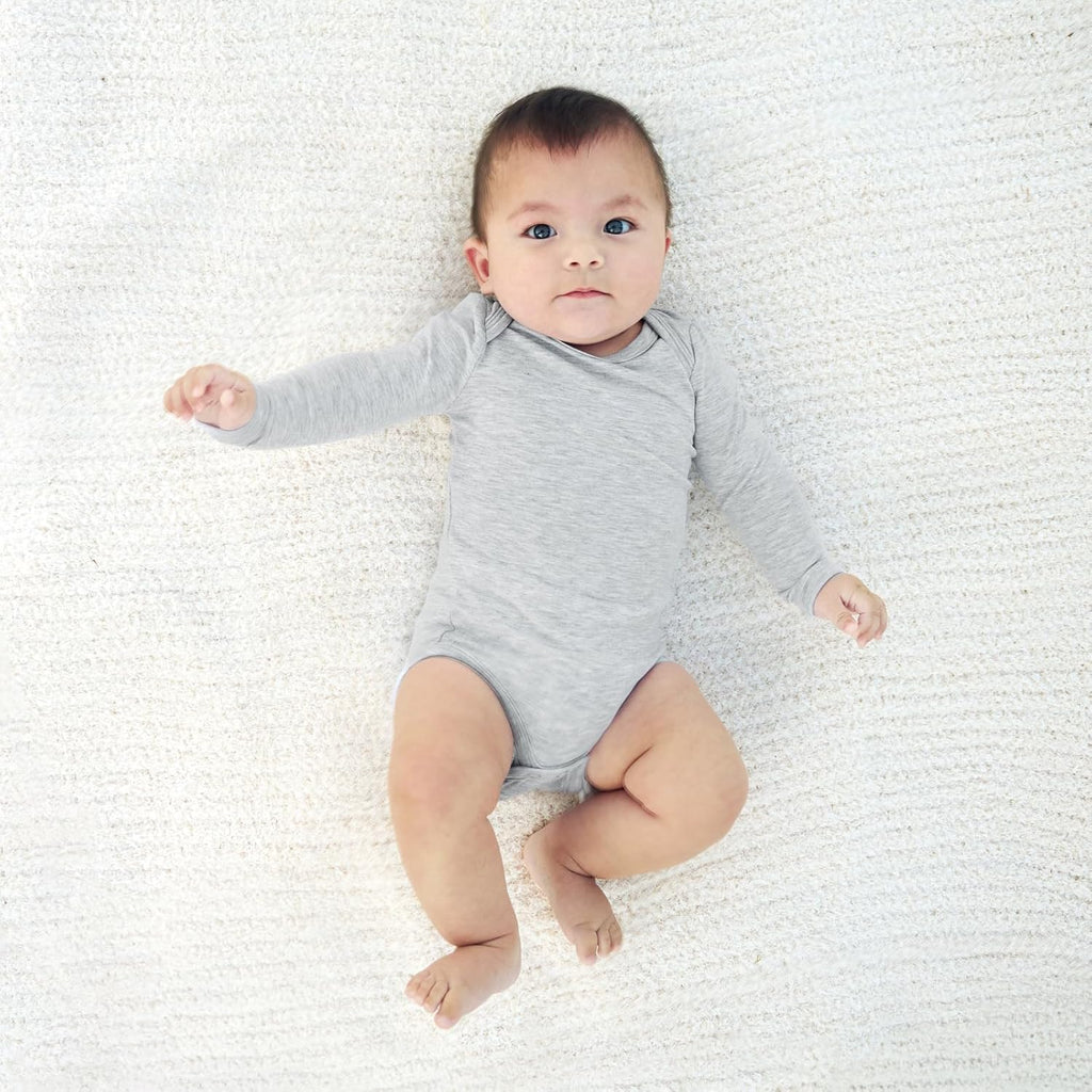 Long Sleeve Bodysuit for Baby Girls & Boys, Soft Viscose from Bamboo One Piece, Tagless Baby Clothes w/Snaps