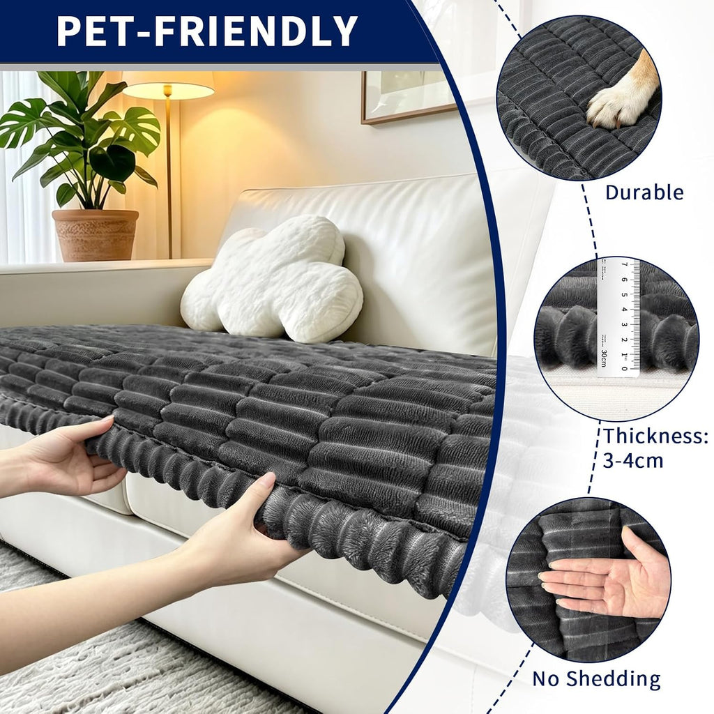 Non-Slip Couch Cover for Dogs Plush Pet Sofa Covers 27.6"x59"