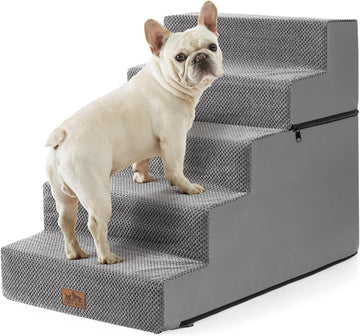 Dog Stairs for Small Dogs, 5 Step Pet Stairs for Beds & Couches