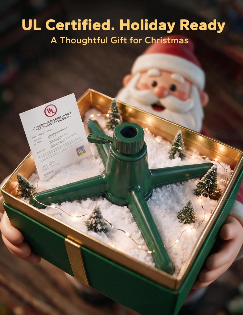 Musical 360° Rotating Christmas Tree Stand with Remote, Fits 9ft/120lb