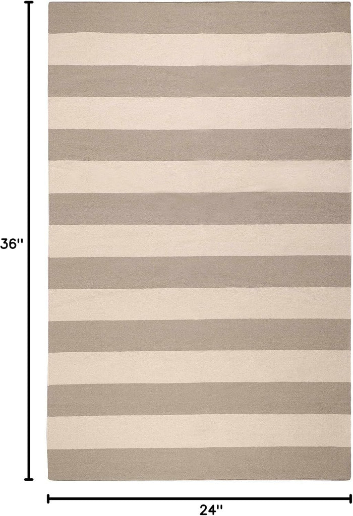 Winchester Wool Living Room, Bedroom Area Rug - Striped - Traditional Transitional Modern Contemporary Minimalist