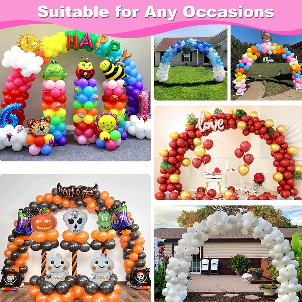 Balloon Arch Kit and Balloon Pump Electric, 10ft Wide Adjustable Balloon Arch Stand With 100Balloons 2Balloon Stands