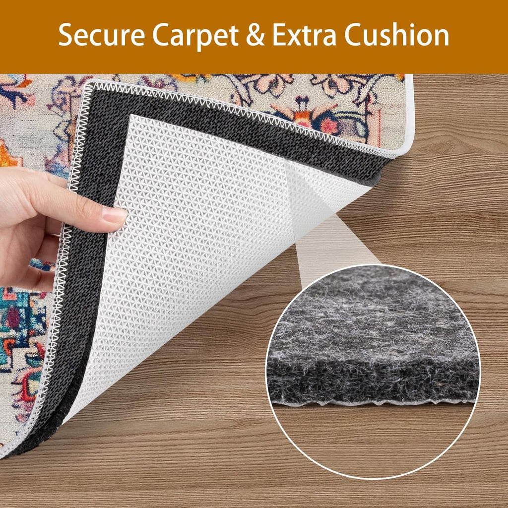 8x10 FT Non Slip Rug Pad Waterproof Cushioned Felt Rug Pad for Hardwood Floors 1/8" Thick Soft Carpet Pad - Set of 80