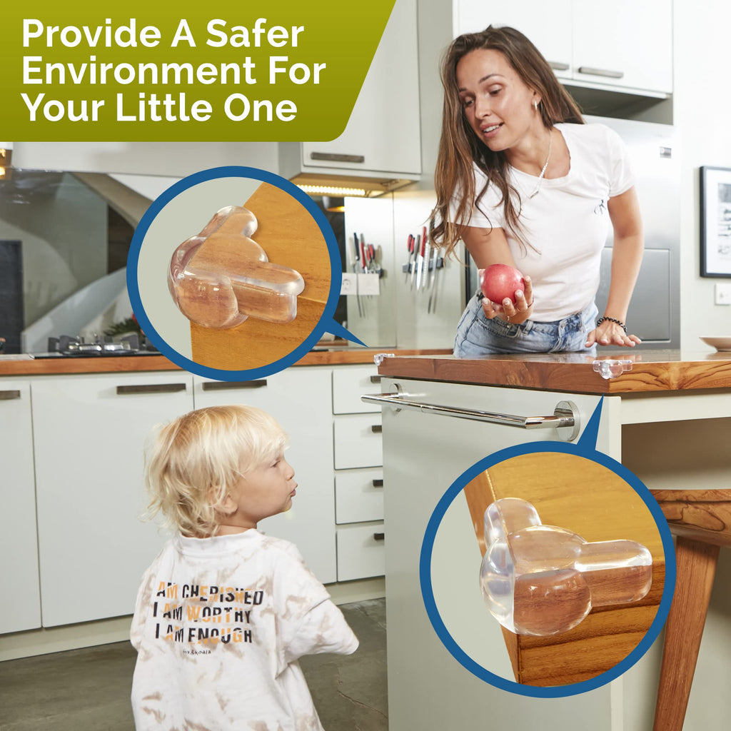 Corner Protectors for Baby (16 Pack) - Patented - New & Improved Edge Protector for Baby - Transparent Corner