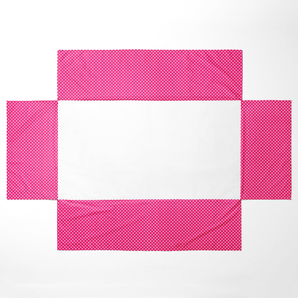 Mix N Match Pin Dots Crib/Toddler Bed Skirt Dust Ruffle (Fuschia)